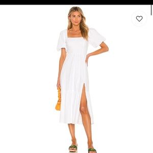 ASTR Poplin Tiered Maxi Dress